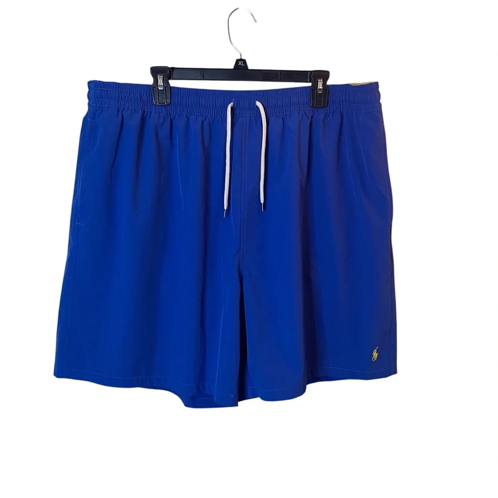 Polo Ralph Lauren Swim Trunks Mens 3XLT Tall Blue Mesh Lined Beach Suit Summer